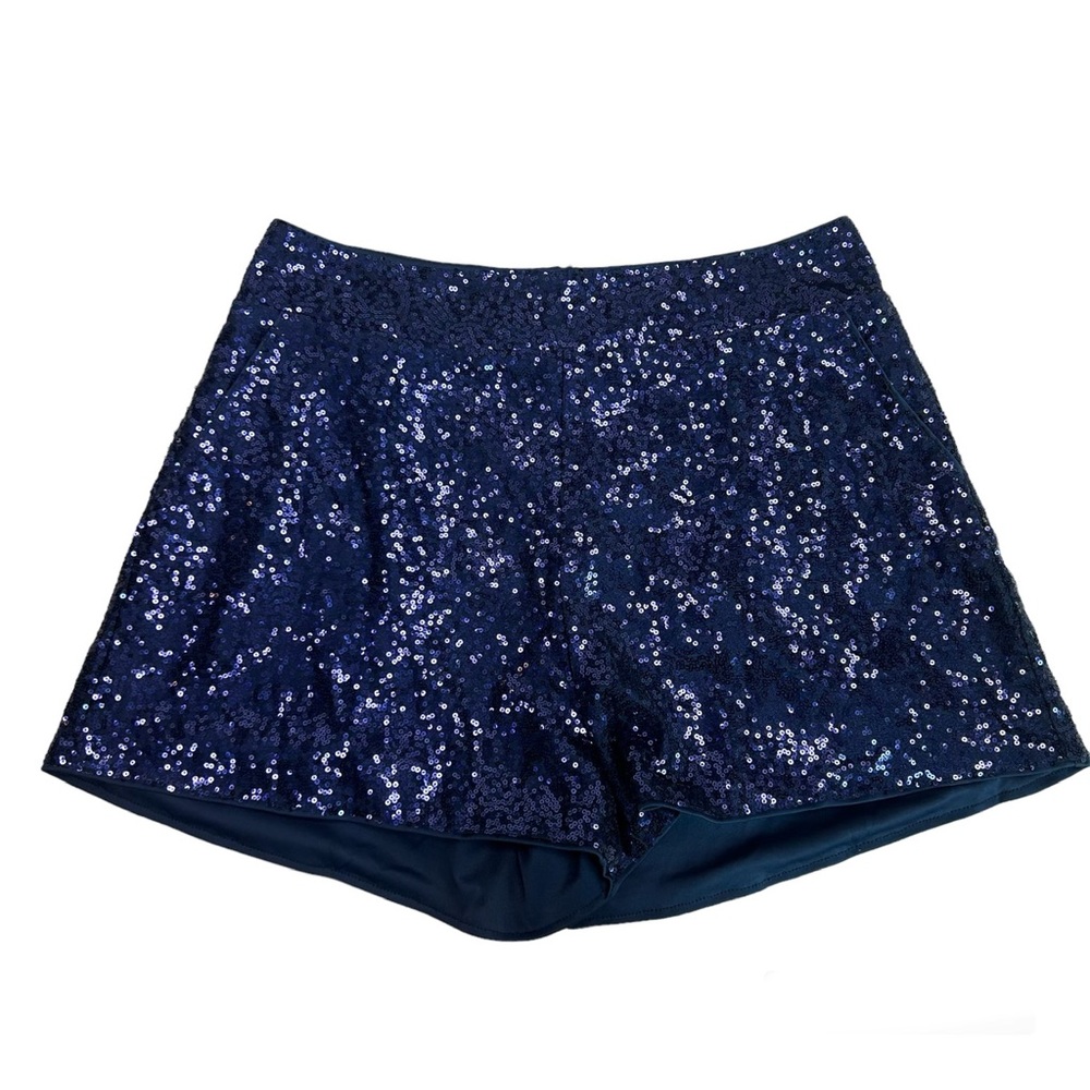 Cider blue sequin high waisted shorts Sz XL NWT